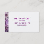 美しい紫はっきりしたのクリスタルグード 名刺 (裏面)