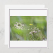 美しい紫淡い色のの花あなたのテキストフラットカード (正面/裏面)