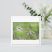 美しい紫淡い色のの花あなたのテキストフラットカード (スタンド正面)