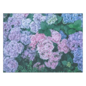 美しい紫色およびピンクの花柄|のテーブルクロス テーブルクロス (正面(横))