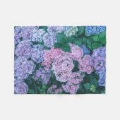 美しい紫色およびピンクの花柄|のフリースブランケット フリースブランケット (正面(横))