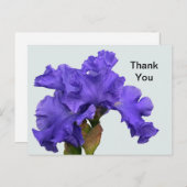美しい紫色のアイリス花の写真 - ありがとうございます ポストカード (正面/裏面)