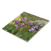 美しい紫色のアヤメの花のフラワーフォト タイル (側面)