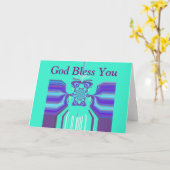 美しい紫色のシアン虹色の青いベクトルカラー カード (黄色い花)