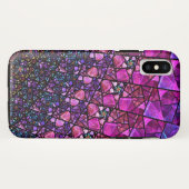 美しい紫色のステンドグラスパターン場合 Case-Mate iPhoneケース (裏面(横))