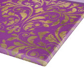 美しい紫色のダマスク カッティングボード (角)