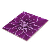美しい紫色のダリアの花 タイル (側面)