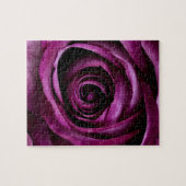 美しい紫色のバラの花の花びらのガーリーなギフト ジグソーパズル (横)
