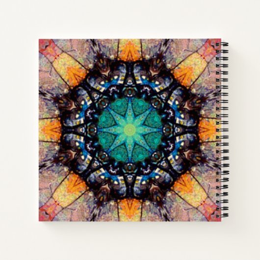 美しい紫色のメイブ名前をカスタムする幾何学的タイル ノートブック (裏面)