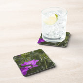 美しい紫色の庭の花 コースター (右側)