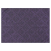 美しい紫色の暗いゴシックのビクトリア時代の人のヴィンテージ テーブルクロス (正面(横))