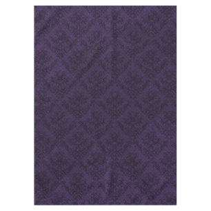 美しい紫色の暗いゴシックのビクトリア時代の人のヴィンテージ テーブルクロス