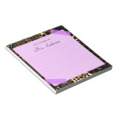 美しい紫色の机から先生 ノートパッド (アングル)