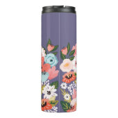 美しい紫色の植物花の模様 タンブラー (裏面)