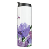 美しい紫色の水色の花と名前 タンブラー (回転右)