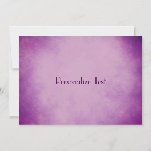 美しい紫色の水色フローラ サンキューカード (裏面)