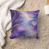 美しい紫色の渦巻きシームレスなパターン クッション (ブランケット)