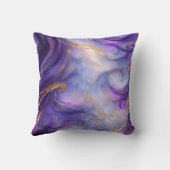 美しい紫色の渦巻きシームレスなパターン クッション (裏面)