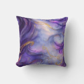 美しい紫色の渦巻きシームレスなパターン クッション (正面)