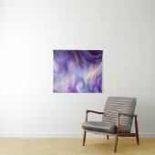 美しい紫色の渦巻きシームレスなパターン タペストリー (インサイチュ(横))