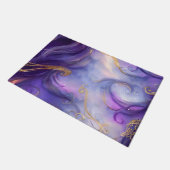 美しい紫色の渦巻きシームレスなパターン ドアマット (アングル)