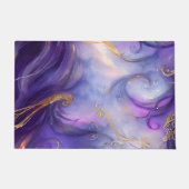 美しい紫色の渦巻きシームレスなパターン ドアマット (正面)