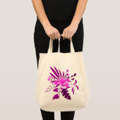 美しい紫色の熱帯花 トートバッグ (正面(商品))