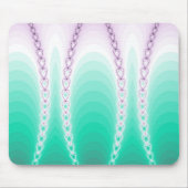 美しい紫色の緑のグラデーションのフラクタルチェーン マウスパッド (正面)