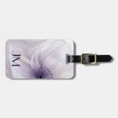 美しい紫色の花が閉じている ラゲッジタグ (正面横)