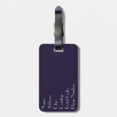 美しい紫色の花が閉じている ラゲッジタグ (裏面縦)