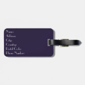 美しい紫色の花が閉じている ラゲッジタグ (裏面横)