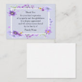 美しい紫色の花のサンキューカード ノートカード (正面/裏面)