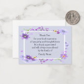 美しい紫色の花のサンキューカード ノートカード (正面/裏面インサイチュ)