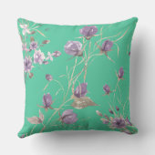 美しい紫色の花の冬 クッション (裏面)