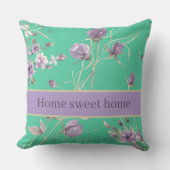 美しい紫色の花の冬 クッション (正面)