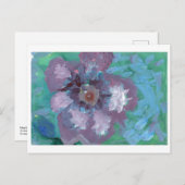 美しい紫色の花はがき ポストカード (正面/裏面)