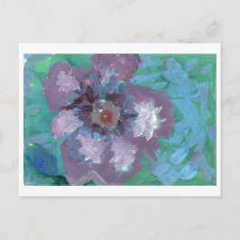 美しい紫色の花はがき ポストカード