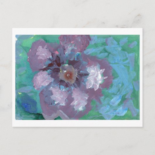 美しい紫色の花はがき ポストカード (正面)