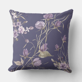 美しい紫色の花10月秋 クッション