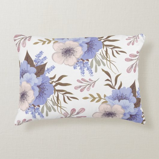 美しい紫色の花 アクセントクッション (正面)
