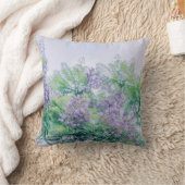 美しい紫色の花 クッション (ブランケット)