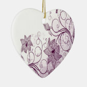 美しい紫色の花 セラミックオーナメント (右)