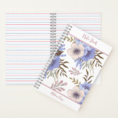 美しい紫色の花 ノートブック (内側)