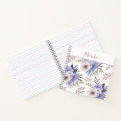 美しい紫色の花 ノートブック (内部)