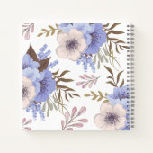 美しい紫色の花 ノートブック (裏面)