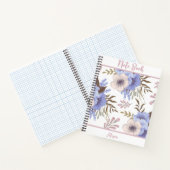 美しい紫色の花 ノートブック (内部)