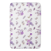 美しい紫色の花 バスマット (正面縦)