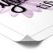 美しい紫色の花 ポスター (角)