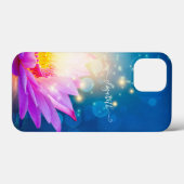 美しい紫色の蓮の花、湖、青い、禅 Case-Mate iPhoneケース (裏面 (横))