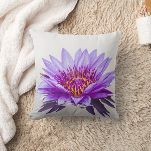 美しい紫色の蓮、風景 クッション (ブランケット)